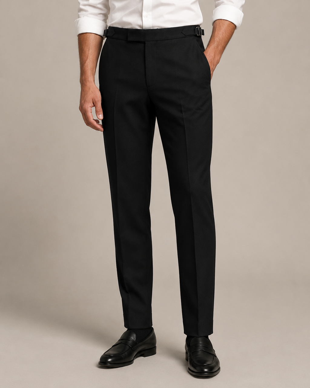 Pantalón Ajustable Anti Arrugas Negro