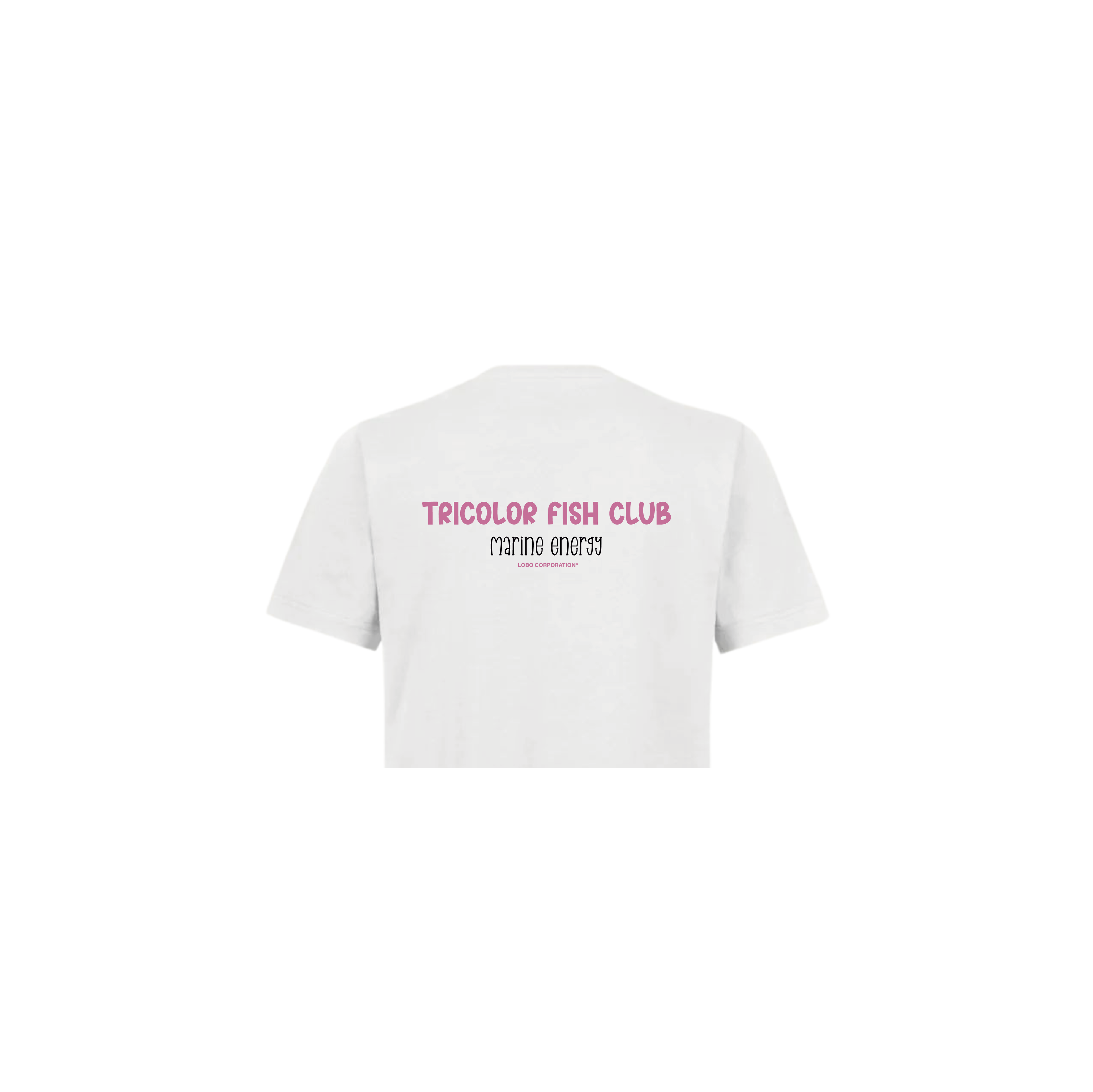 Tricolor Fish White Crop Top