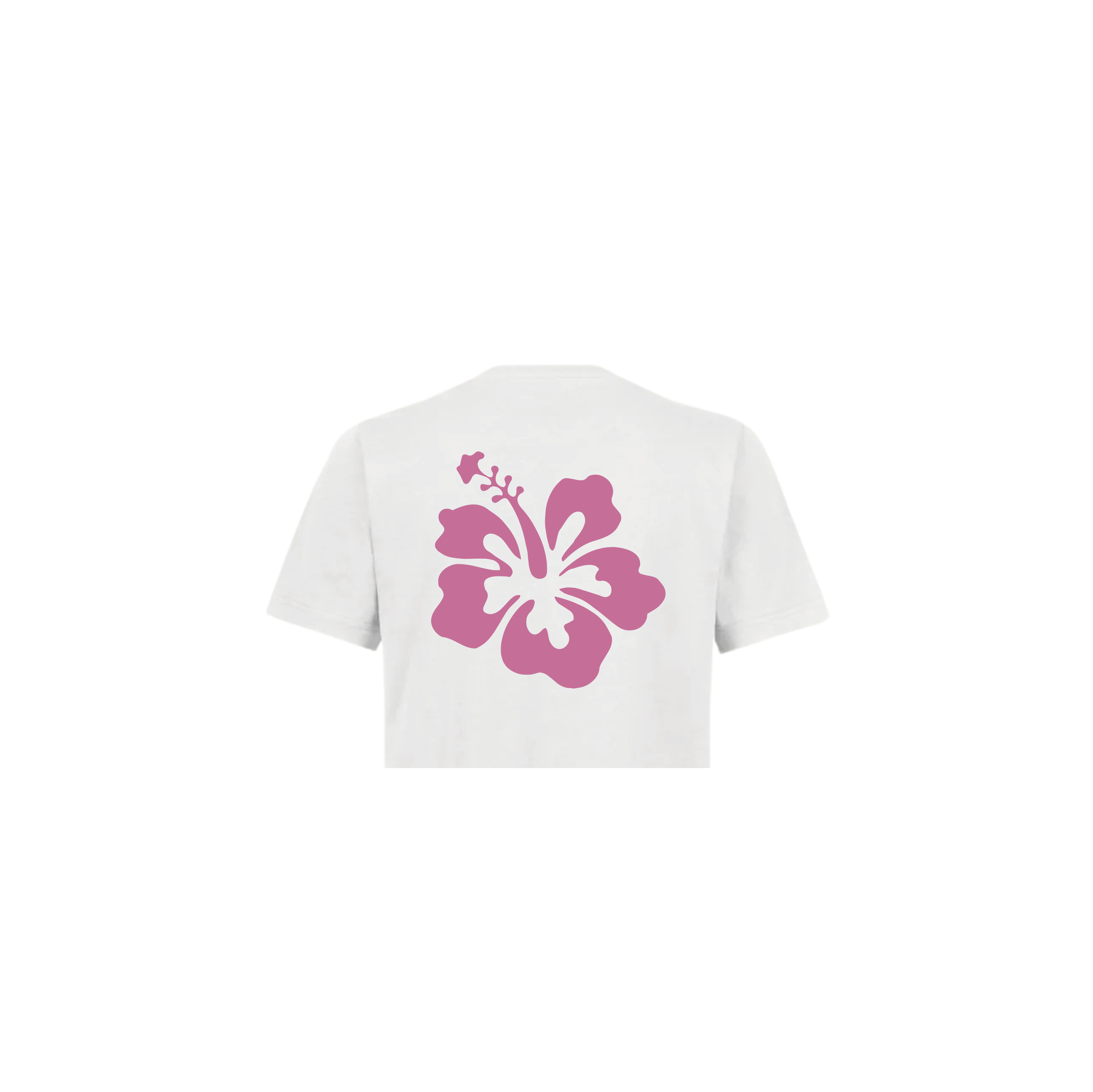 Pink Malibu White Crop Top