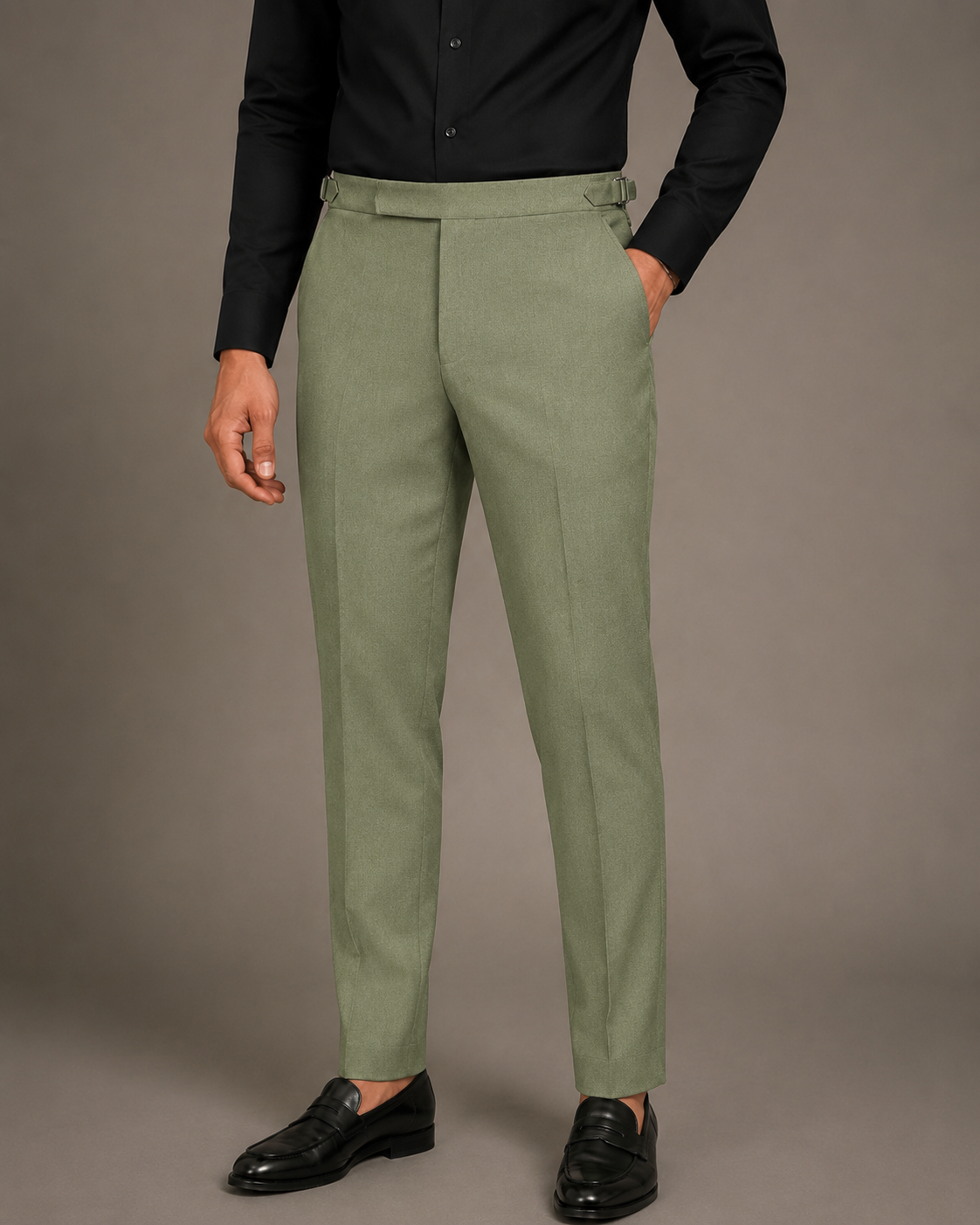 Pantalón Ajustable Anti Arrugas Verde LC