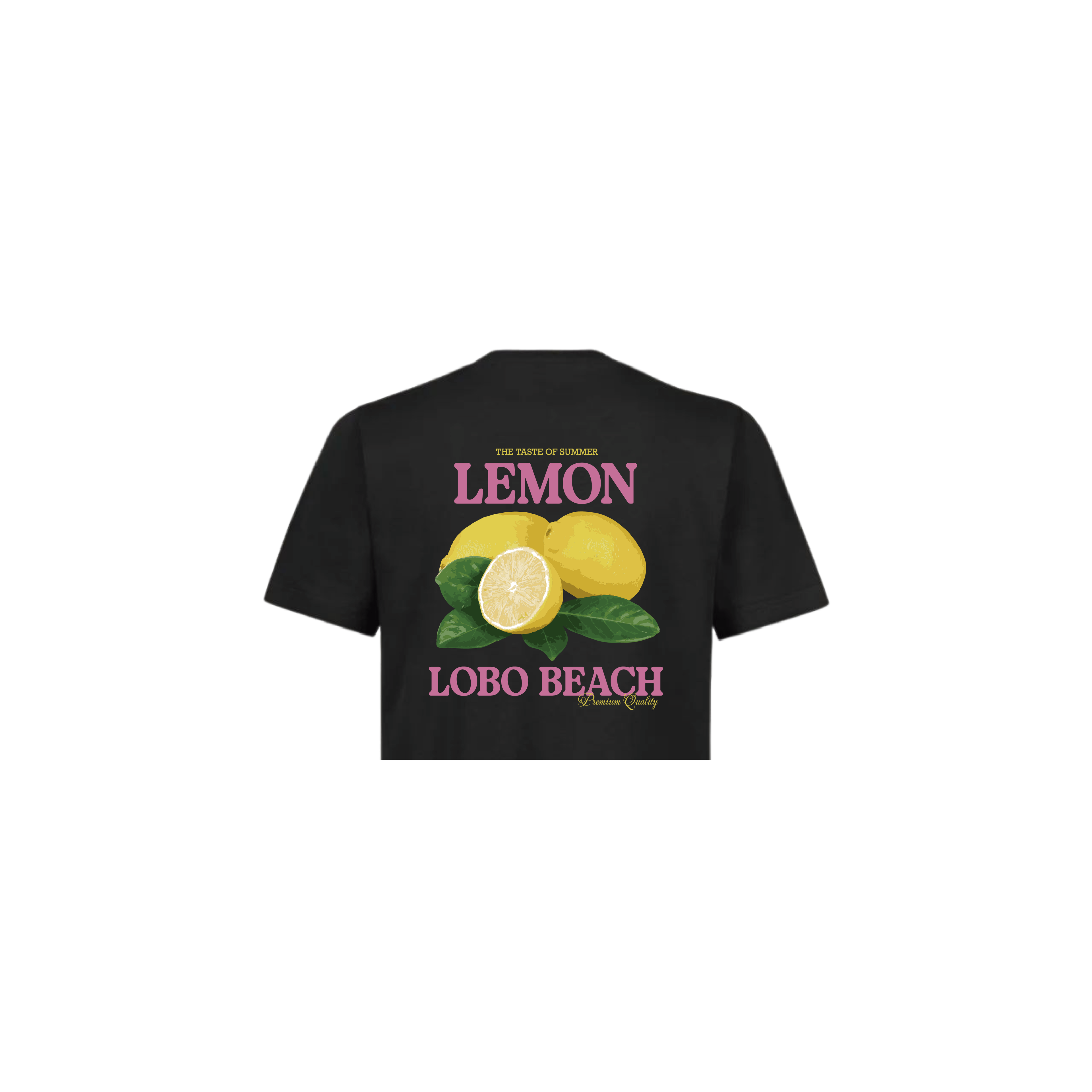 Lemon Black Crop Top