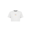 Tricolor Fish White Crop Top