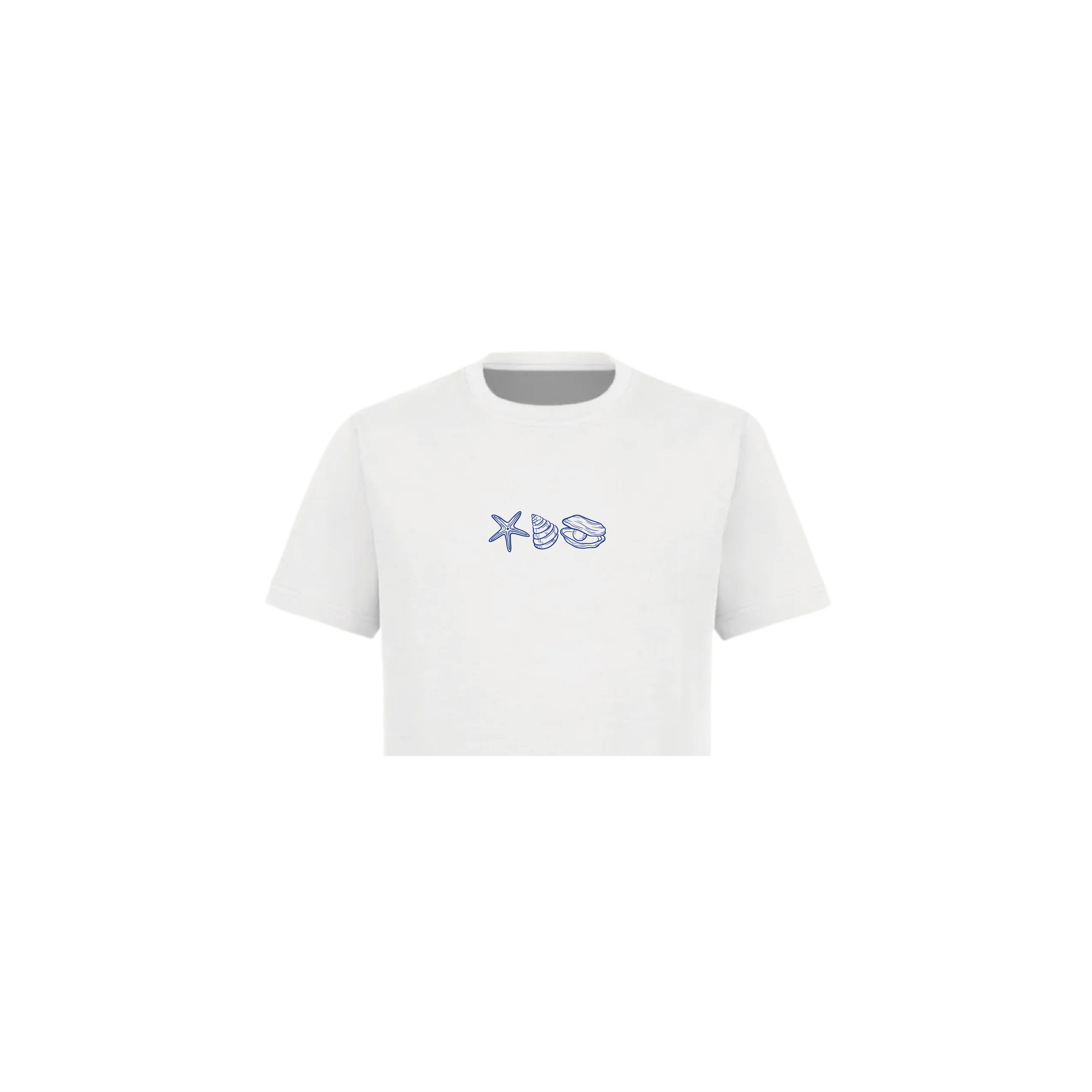Seashell White Crop Top