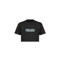 Blue Malibu Black Crop Top