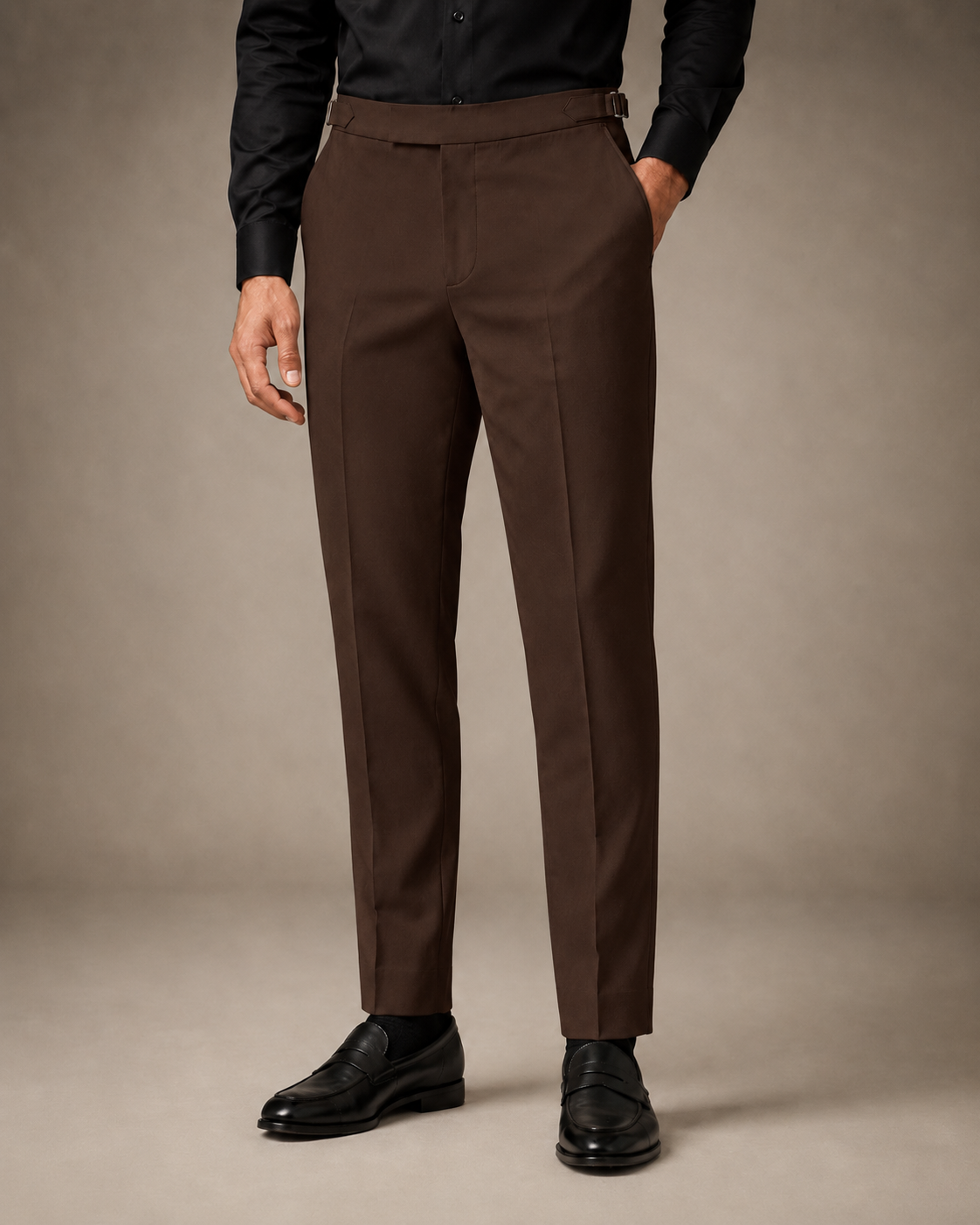 Pantalón Ajustable Marrón Chocolate