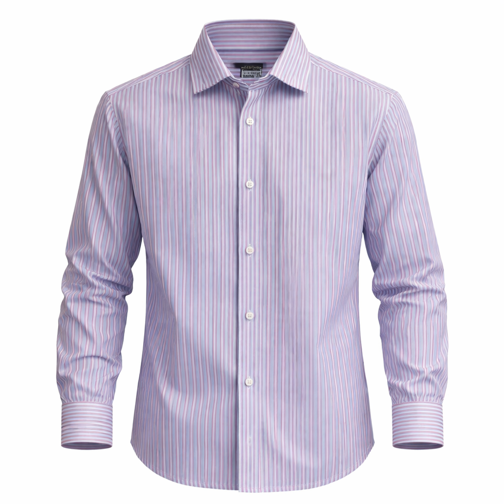 Camisa Morada Tricolor