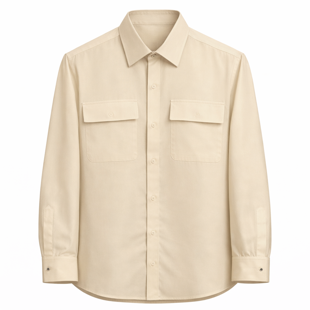 Camisa Lino Algodón con Tapas