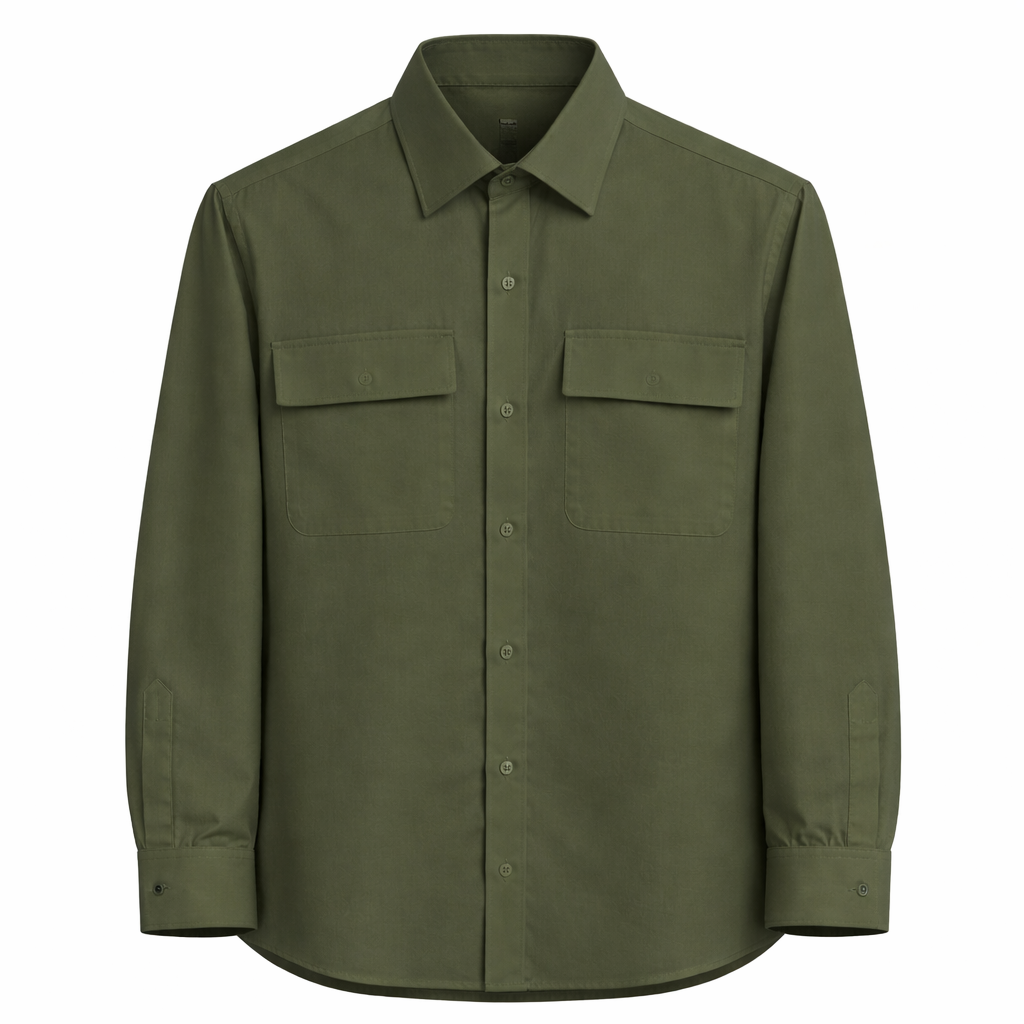 Camisa en Lino con Tapas