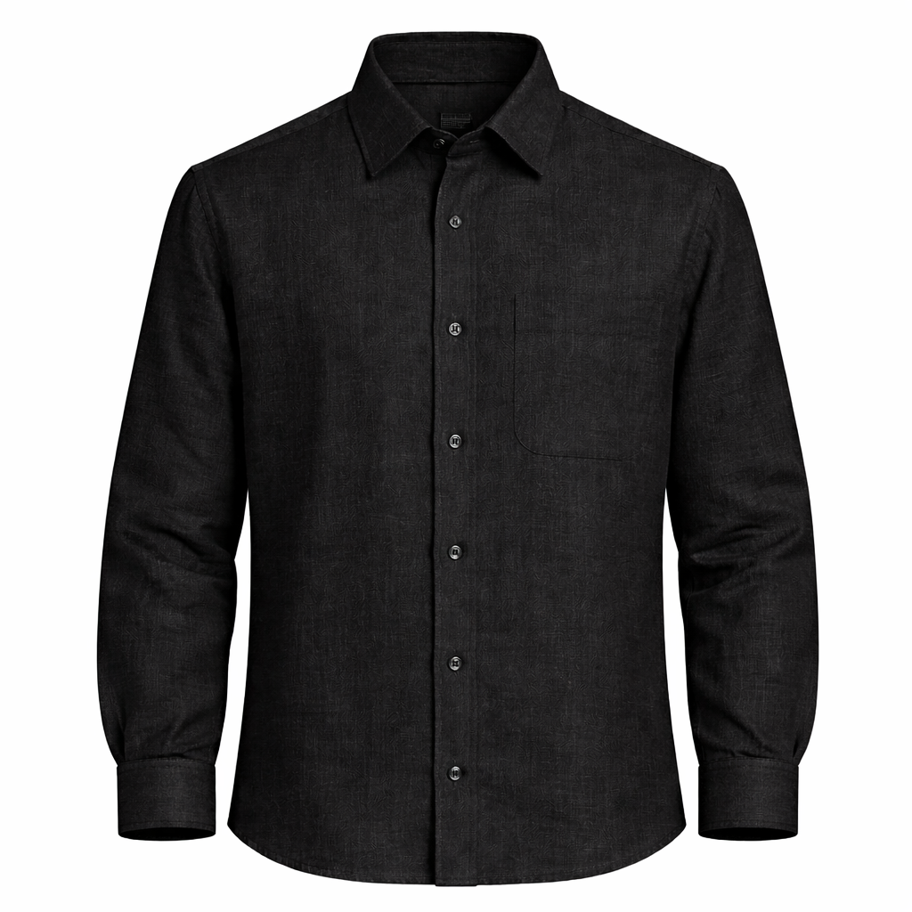 Camisa en Lino con Bolsillo