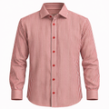 Camisa Algodón Roja con Rayas Blancas