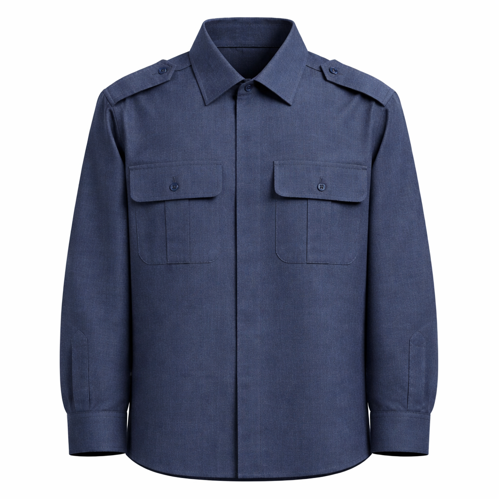Camisa en Lino con Tapas