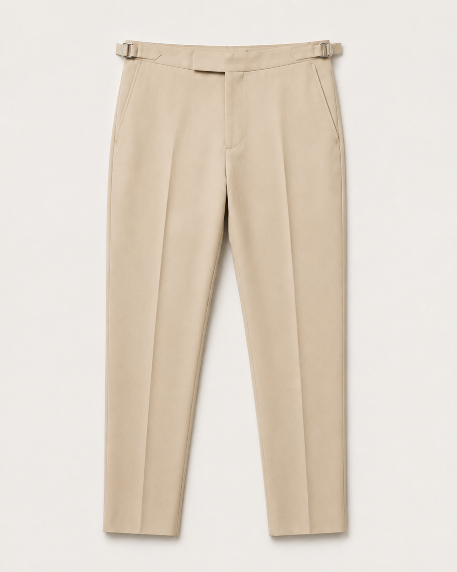 Pantalón Ajustable Anti Arrugas Beige