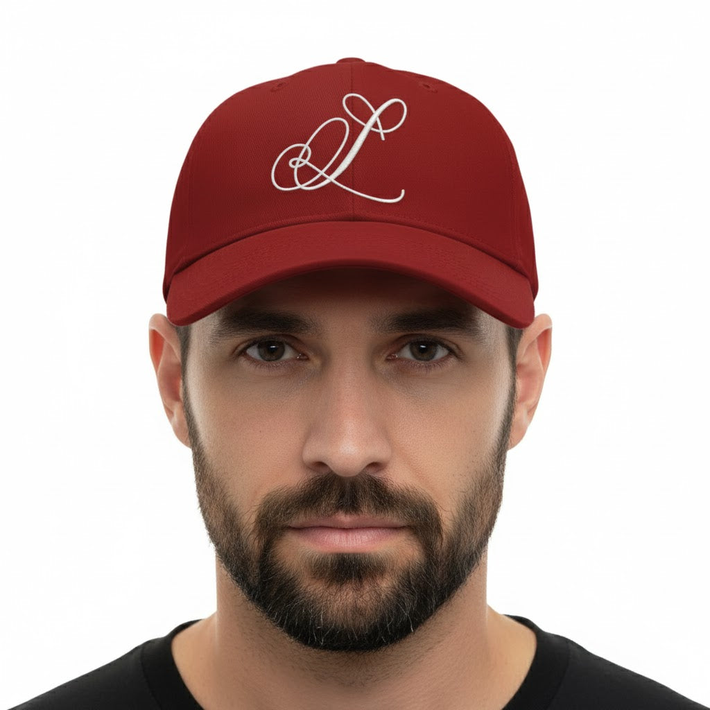 Lobo Cursive Burgundy Cap