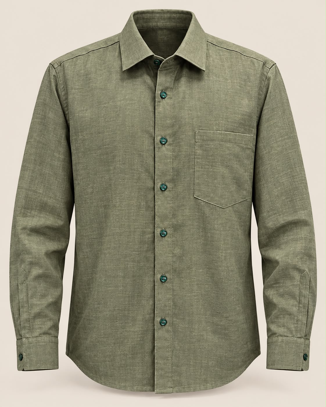 Camisa Lino con Bolsillo