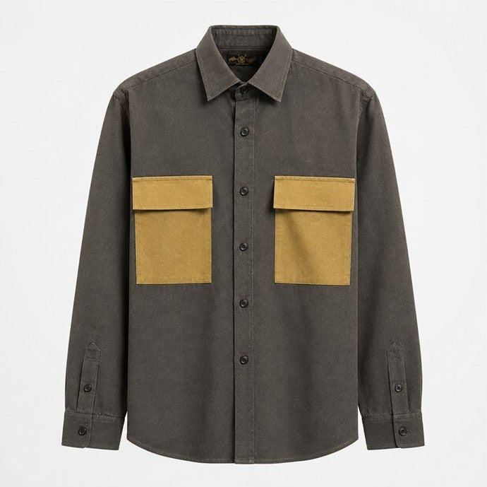 Camisa en Lino con Tapas